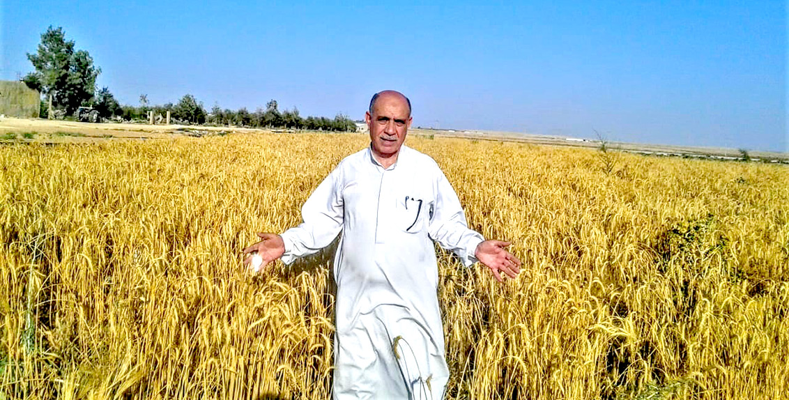 Mr. Odeh Al Turman, who hails from Al Khalidiyeh, 20 km from the center of Mafraq Governorate to the east of Jordan, used to stand up at courts but two years ago he chose to toil on soil.