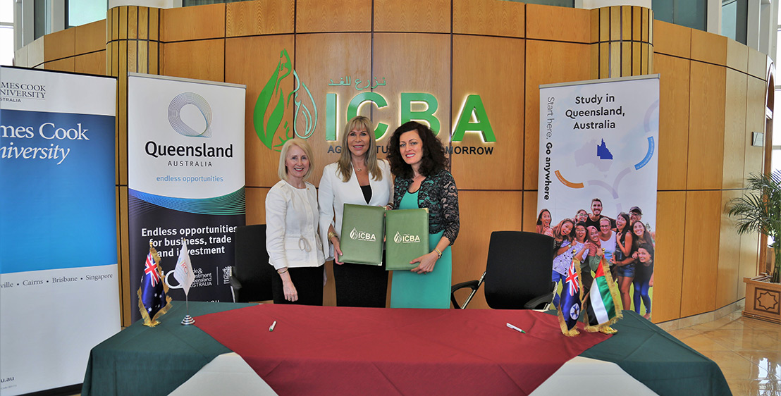 ICBA and JCU signed a memorandum of understanding (MoU) to the effect at the centre’s head office in Dubai, UAE, on 9 July 2019 in the presence of senior officials from the UAE Office of Food Security.