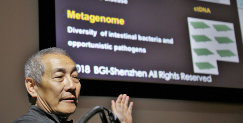 Dr. Wang Jian, President of BGI, the world’s largest genomics institute, gave a presentation about BGI’s research in genomics and the role of genomics in food security and healthcare.